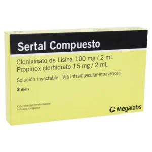 SERTAL COMPUESTO 100 MG 3 AMPOLLAS