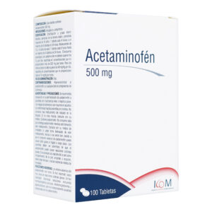 ACETAMINOFEN 500 MG 100 TBS ICOM