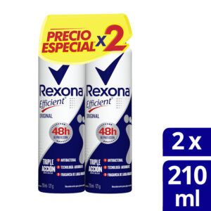 2 TALCO REXONA EFF ORIG SPRAY 210ML P.E