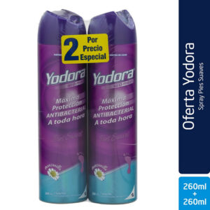 2 SPRAY PIES YODORA P.SUAVES 260 ML P.E.